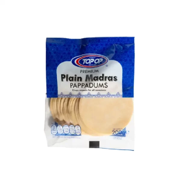 Top Op Papad Madras Plain (6 Inch) 200g